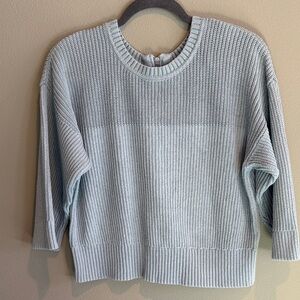 CAbi Gray Crewneck Knit Sweater
